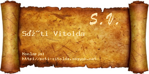 Sóti Vitolda névjegykártya